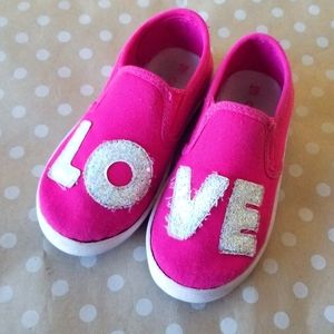 [Carter's] Pink Love Slip-On Sneakers